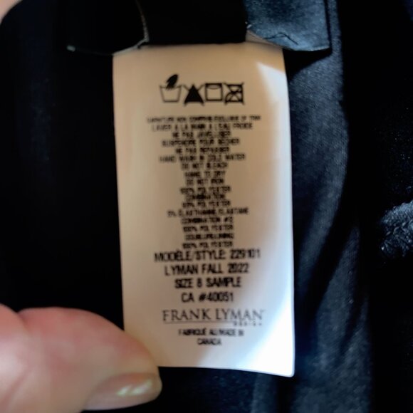 NEW Frank Lyman Long Black Dress/Jumpsuit - Picture 7 of 10